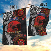 Australia and New Zealand ANZAC Day Garden Flag Aboriginal and Maori Art Pattern - Gallipoli Lest We Forget