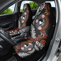 Australia and New Zealand Together Car Seat Cover Aboriginal and Maori Art Tattoo