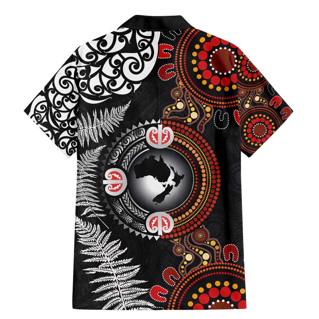 Australia and New Zealand Together Family Matching Mermaid Dress and Hawaiian Shirt Aboriginal and Maori Art Tattoo LT03 - Polynesian Pride