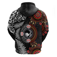 Australia and New Zealand Together Hoodie Aboriginal and Maori Art Tattoo