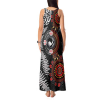 Australia and New Zealand Together Tank Maxi Dress Aboriginal and Maori Art Tattoo LT03 - Polynesian Pride
