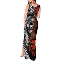 Australia and New Zealand Together Tank Maxi Dress Aboriginal and Maori Art Tattoo LT03 - Polynesian Pride