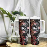 Australia and New Zealand Together Tumbler With Handle Aboriginal and Maori Art Tattoo
