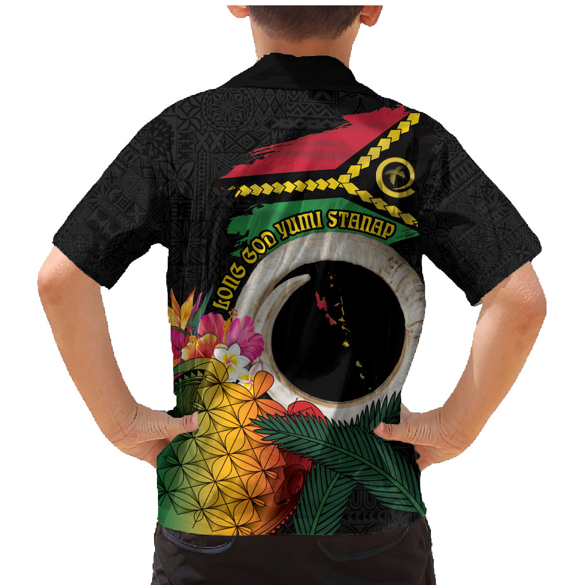 Vanuatu Selebretem 44th Indipendens Dei Family Matching Mermaid Dress and Hawaiian Shirt Sand Drawing Turtle Melanesian Vibes LT03 - Polynesian Pride