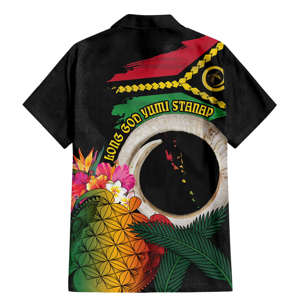 Vanuatu Selebretem 44th Indipendens Dei Family Matching Mermaid Dress and Hawaiian Shirt Sand Drawing Turtle Melanesian Vibes LT03 - Polynesian Pride