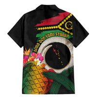 Vanuatu Selebretem 44th Indipendens Dei Family Matching Mermaid Dress and Hawaiian Shirt Sand Drawing Turtle Melanesian Vibes LT03 - Polynesian Pride