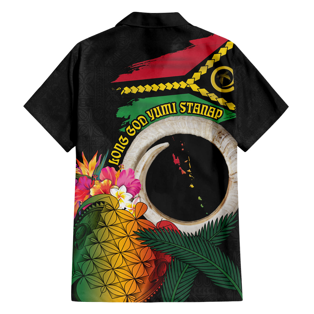 Vanuatu Selebretem 44th Indipendens Dei Family Matching Tank Maxi Dress and Hawaiian Shirt Sand Drawing Turtle Melanesian Vibes