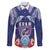 Guam Liberation Day Family Matching Long Sleeve Bodycon Dress and Hawaiian Shirt The Tribal Latte Stone and Dolphins with Hibiscus Chamorro Culture