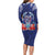 Guam Liberation Day Family Matching Long Sleeve Bodycon Dress and Hawaiian Shirt The Tribal Latte Stone and Dolphins with Hibiscus Chamorro Culture