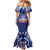 Guam Liberation Day Family Matching Mermaid Dress and Hawaiian Shirt The Tribal Latte Stone and Dolphins with Hibiscus Chamorro Culture