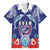 Guam Liberation Day Family Matching Off Shoulder Maxi Dress and Hawaiian Shirt The Tribal Latte Stone and Dolphins with Hibiscus Chamorro Culture