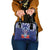 Guam Liberation Day Shoulder Handbag The Tribal Latte Stone and Dolphins with Hibiscus Chamorro Culture