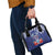 Guam Liberation Day Shoulder Handbag The Tribal Latte Stone and Dolphins with Hibiscus Chamorro Culture
