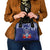 Guam Liberation Day Shoulder Handbag The Tribal Latte Stone and Dolphins with Hibiscus Chamorro Culture