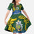 Solomon Islands Family Matching Long Sleeve Bodycon Dress and Hawaiian Shirt The Guardians-Tribal Crocodile and Shark Melanesian Tattoo