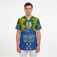 Solomon Islands Scrub Top The Guardians-Tribal Crocodile and Shark Melanesian Tattoo - Polynesian Pride