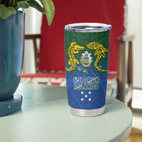 Solomon Islands Tumbler Cup The Guardians-Tribal Crocodile and Shark Melanesian Tattoo