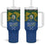 Solomon Islands Tumbler With Handle The Guardians-Tribal Crocodile and Shark Melanesian Tattoo
