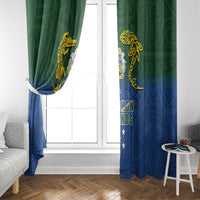 Solomon Islands Window Curtain The Guardians-Tribal Crocodile and Shark Melanesian Tattoo