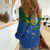 Solomon Islands Women Casual Shirt The Guardians-Tribal Crocodile and Shark Melanesian Tattoo