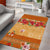 Hawaii Hibiscus Area Rug Turtles and Tribal Motifs Vintage Floral Style