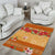 Hawaii Hibiscus Area Rug Turtles and Tribal Motifs Vintage Floral Style