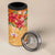 Hawaii Hibiscus 4 in 1 Can Cooler Tumbler Turtles and Tribal Motifs Vintage Floral Style