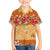 Hawaii Hibiscus Family Matching Off Shoulder Short Dress and Hawaiian Shirt Turtles and Tribal Motifs Vintage Floral Style