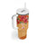 Hawaii Hibiscus Tumbler With Handle Turtles and Tribal Motifs Vintage Floral Style