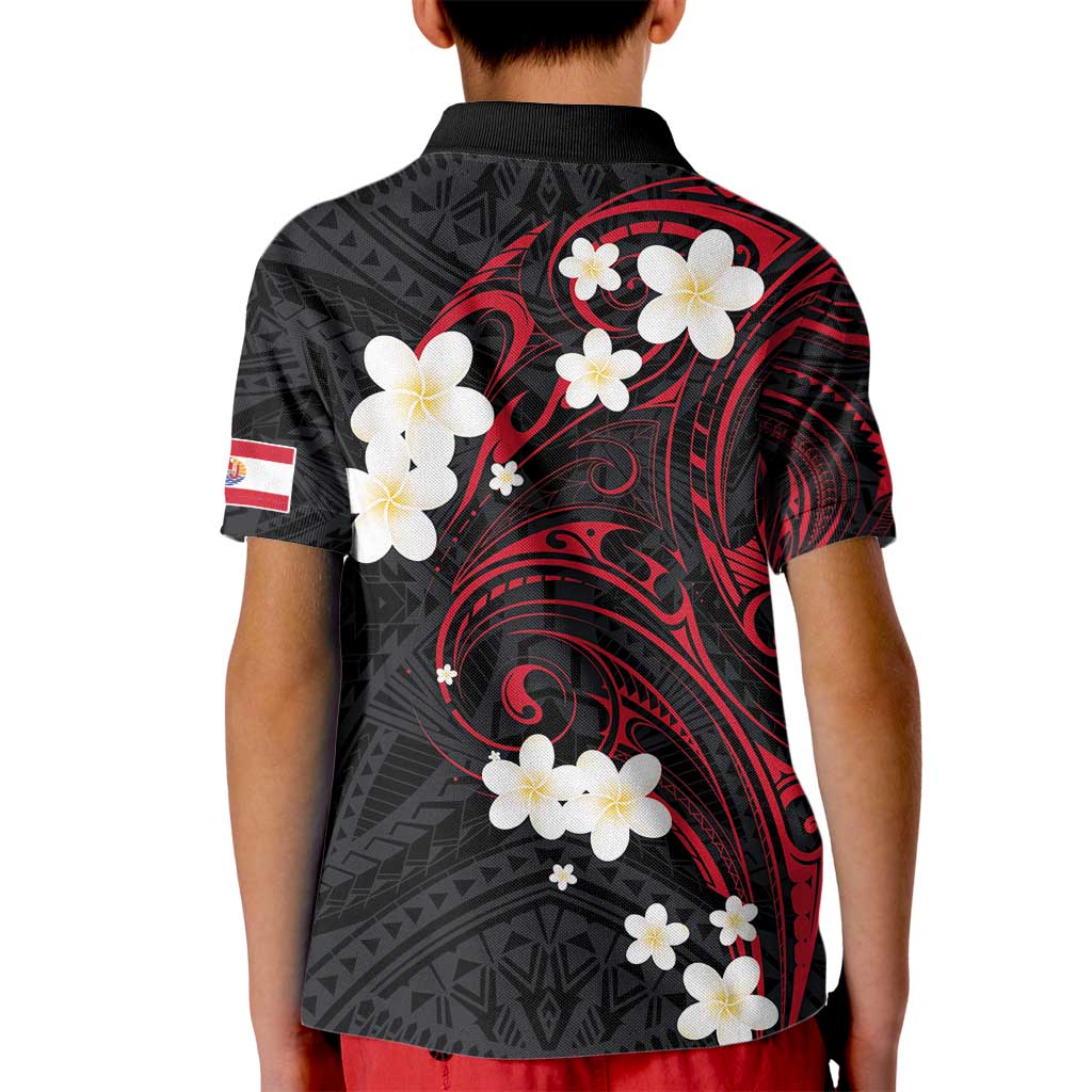 French Polynesia Tiare Day Kid Polo Shirt Seal and Polynesian Pattern