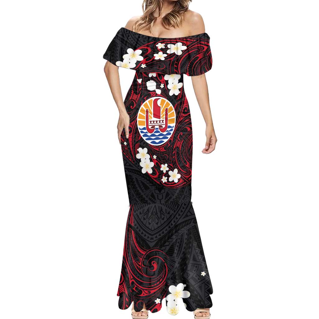 French Polynesia Tiare Day Mermaid Dress Seal and Polynesian Pattern LT03 - Polynesian Pride