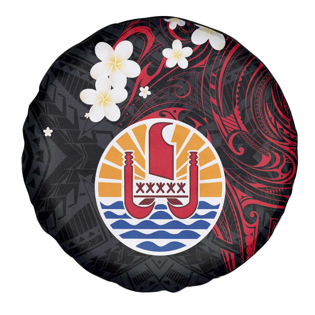 French Polynesia Tiare Day Spare Tire Cover Seal and Polynesian Pattern