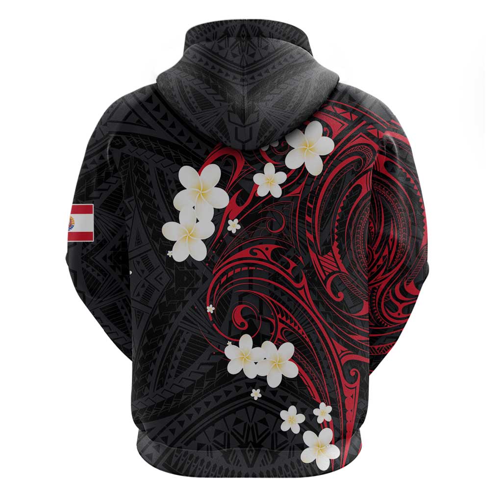 French Polynesia Tiare Day Zip Hoodie Seal and Polynesian Pattern LT03 - Polynesian Pride