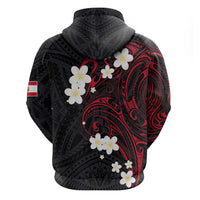 French Polynesia Tiare Day Zip Hoodie Seal and Polynesian Pattern LT03 - Polynesian Pride