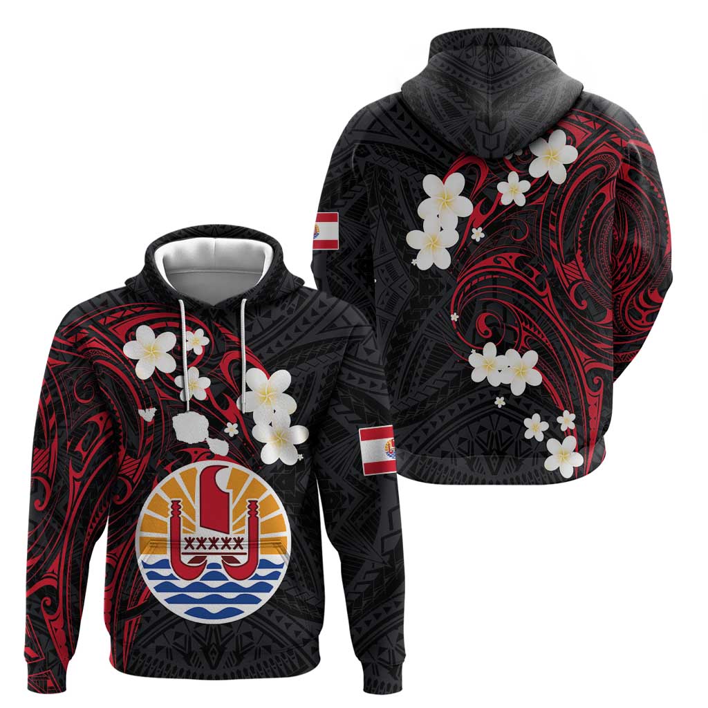 French Polynesia Tiare Day Zip Hoodie Seal and Polynesian Pattern LT03 - Polynesian Pride