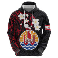 French Polynesia Tiare Day Zip Hoodie Seal and Polynesian Pattern LT03 - Polynesian Pride