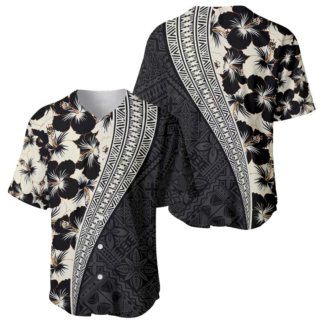 Bula Hibiscus Festival Baseball Jersey Tapa Pattern Half Style