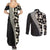Bula Hibiscus Festival Couples Matching Summer Maxi Dress and Long Sleeve Button Shirt Tapa Pattern Half Style