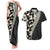 Bula Hibiscus Festival Couples Matching Tank Maxi Dress and Hawaiian Shirt Tapa Pattern Half Style