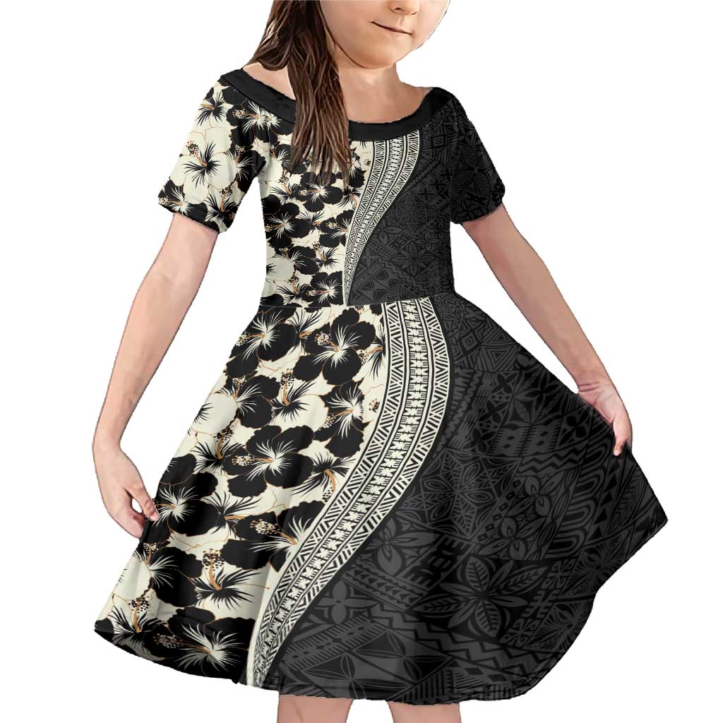 Bula Hibiscus Festival Family Matching Mermaid Dress and Hawaiian Shirt Tapa Pattern Half Style