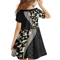 Bula Hibiscus Festival Family Matching Off Shoulder Short Dress and Hawaiian Shirt Tapa Pattern Half Style