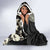 Bula Hibiscus Festival Hooded Blanket Tapa Pattern Half Style