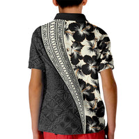Bula Hibiscus Festival Kid Polo Shirt Tapa Pattern Half Style