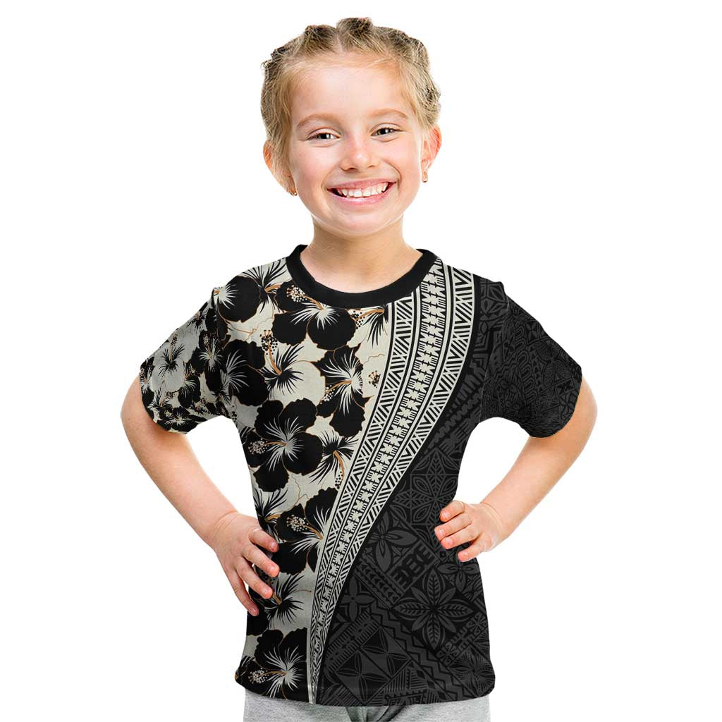 Bula Hibiscus Festival Kid T Shirt Tapa Pattern Half Style