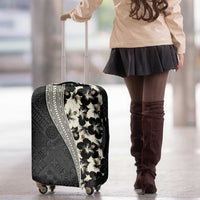 Bula Hibiscus Festival Luggage Cover Tapa Pattern Half Style