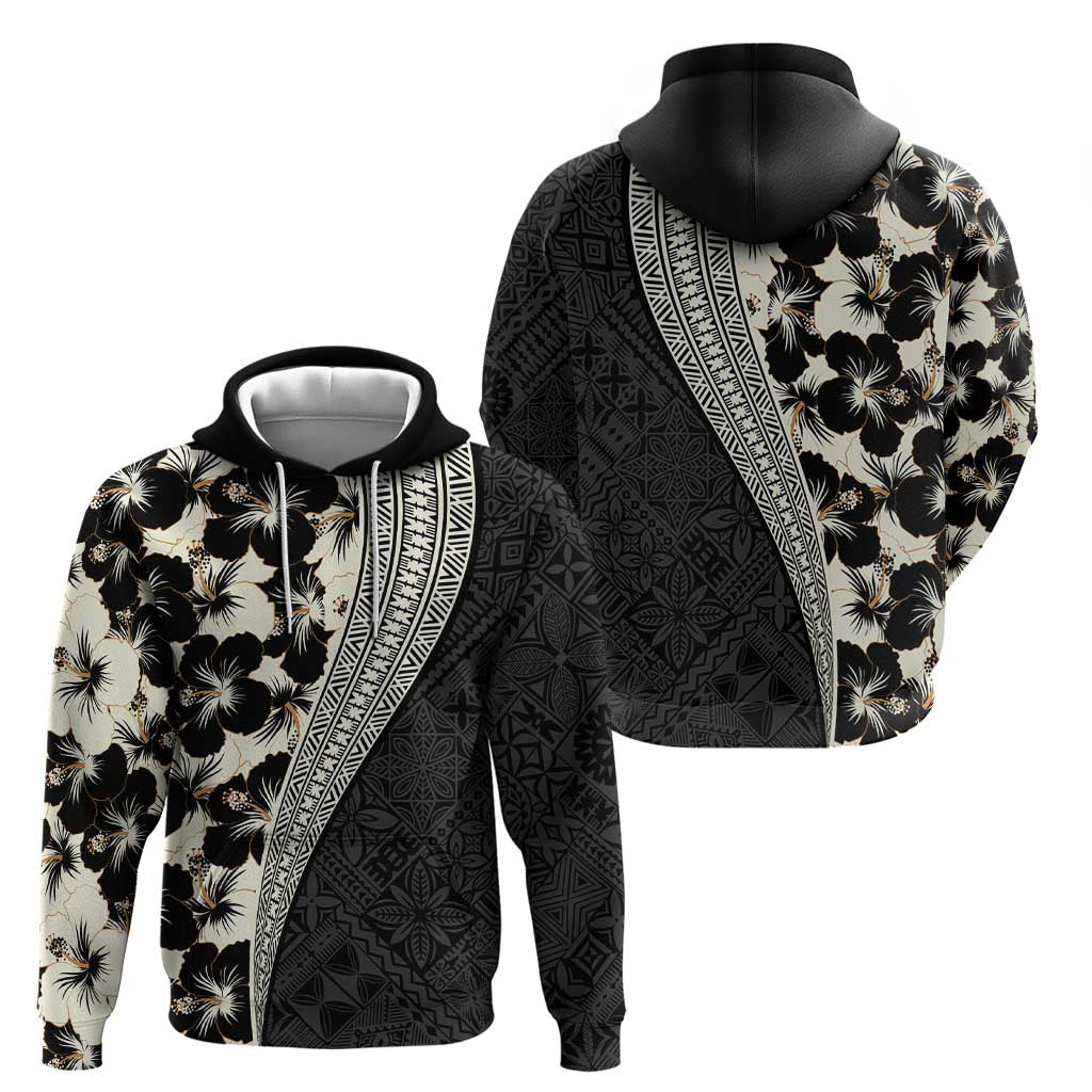 Bula Hibiscus Festival Zip Hoodie Tapa Pattern Half Style LT03 - Polynesian Pride