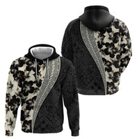 Bula Hibiscus Festival Zip Hoodie Tapa Pattern Half Style LT03 - Polynesian Pride
