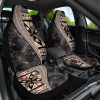 Bula Hibiscus Festival Car Seat Cover Fijian Masi Pattern Half Style