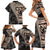 Bula Hibiscus Festival Family Matching Short Sleeve Bodycon Dress and Hawaiian Shirt Fijian Masi Pattern Half Style