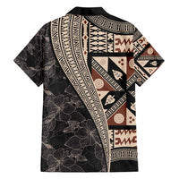 Bula Hibiscus Festival Family Matching Short Sleeve Bodycon Dress and Hawaiian Shirt Fijian Masi Pattern Half Style LT03 - Polynesian Pride